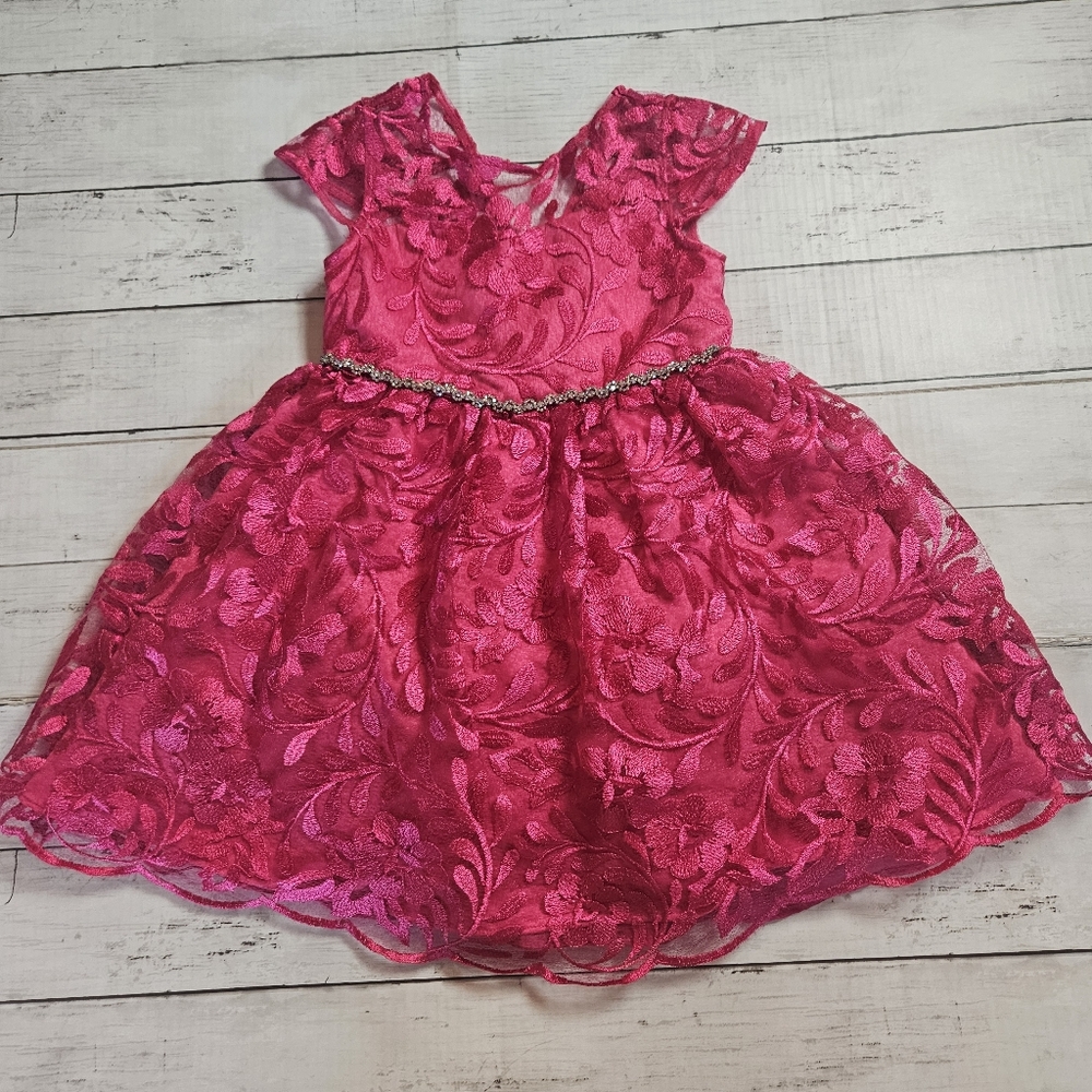 Rare Editions Pink Lace Dress Size‎ 4T Spring Easter